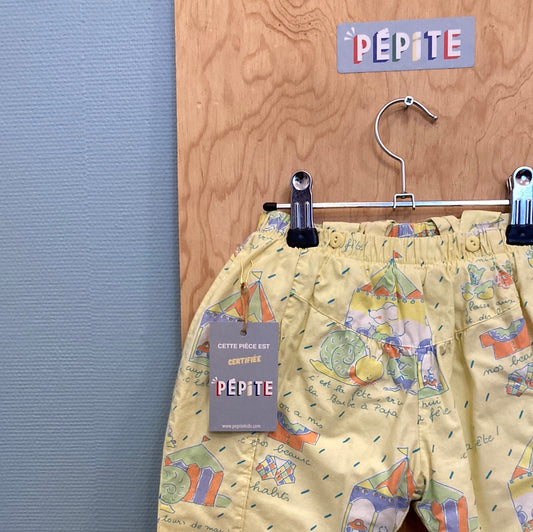 Pantalon à bretelle molletonné